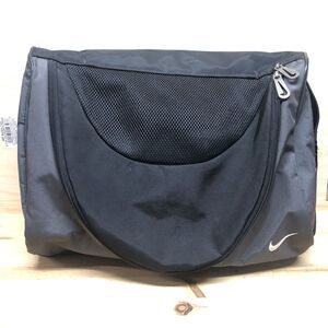 Vintage Nike Golf Shoe Bag Black Nylon Zip Up Mesh Pocket Cleats